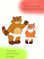 Cub Tanuki and fox