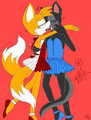 Color verson of Charles and Tails making out after Ballet class  by CharlesDragon
