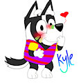 Kyle the Husky - (My Blueysona) - (by Aquafinnaa)