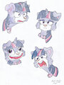 The Many Faces of Twilight Barkle by SilverSimba01