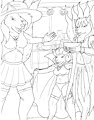 Halloween party (YCH) line art