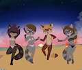 Raccoon Beach Party! by Geekycoon