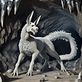 Crystal Furred Hound Creature by AquaVixen