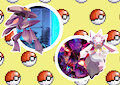 Genesect & Diancie Stickers Design