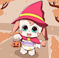 Halloween Witch Pichu -By Pinkitsuu-