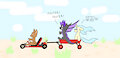 Dragon in the Wagon - Gift Art by Buddy Unicorn 777 by moyomongoose