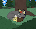 Sleepy Fox by Iceshadow