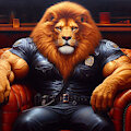 Buff lion cop by Liondaddy669