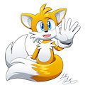 Tails waving