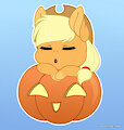 YCH Halloween pumpkin Applejack