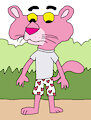 Pink Panther Goes Outside in his Undershirt and Boxers