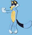 i drew the funny blue aussie dog dad by NikTheRabbit