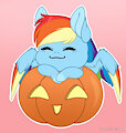 YCH Halloween pumpkin Rainbow Dash