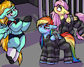 [C] Cocky Cop - Striped Jumpsuit