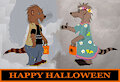 Moyo Mongoose and Jamila Mongoose are Hippies for Halloween