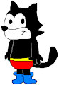 Felix the Cat Cosplaying Astro Boy (Mighty Atom)