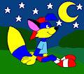 Alex the Fox Looking a Stars