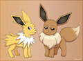 Jolteon and Eevee