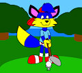 Alex the Fox Playing a Golf