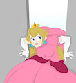 Princess Peach's Big Stuck Dress by darkbunny666