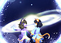 [$$$] Two girls and the Cosmos by PlushCrochet