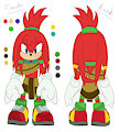 Character Reference - Knuckles Karok (NEW) by HedgieLombax147