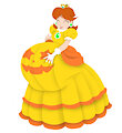 Princess Daisy's Big Pumpkin Dress