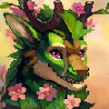 Dragon gif spring Animated Pixel icon commission