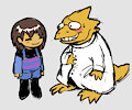 alphys and frisk by PartyStopper