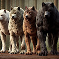 strong pack of wolves that look like they mean business by drakar2835