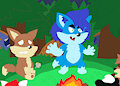 Anthonitecus Adventuring in the Woods along with the Pals while telling some Scary Campfire Stories