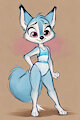 a new sfw blu foxgirl c: by AlexUmkaArt