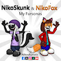 NikoSkunk 🦨 and NikoFox 🦊 by NikosAutistic