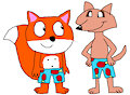 Gift: Foxie and Jeff the Fox in their Boxers