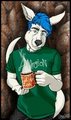Rooth and a cup o' joe - Commission by GlitterPills