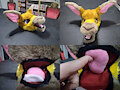 Pumpkin Kangaroo Fursuit Head