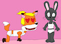 Request: Katelynn the Fox Looking at Jillian Rabbit's Underwear by FurryCritters11