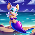 Rouge The Bat as a mermaid 1