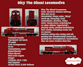 Dicy The Mean Diesel Locomotive - Character Sheet