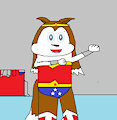 Colleen Getting Into Her Wonder Woman Cosplay
