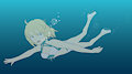 Okita's summer swim by darkbunny666