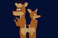 Rudolph and Zoey Butt Bump by sebashton125