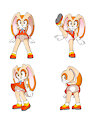 Cream the Rabbit Poses Diapered Version by makrap