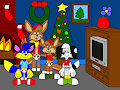 Nelson and Friends in the Christmas Room