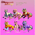 Feral Wolf Adopts Set 1.3 by PomegranitePeachRings