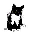 Uni The Cat High Five by SpecAlmond