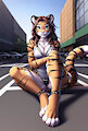 Parking lot tiger by CreatusCat