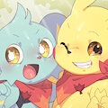 Pikachu and Shinx, we are good team! by Doronyong