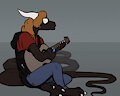 Guitar Strumming Dragon - Wicked Whiskers Comm