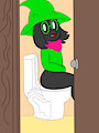 Ralsei pooping on the potty (digitized) by GhostlyFantasy